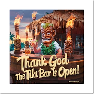 The Tiki Bar is Open Posters and Art